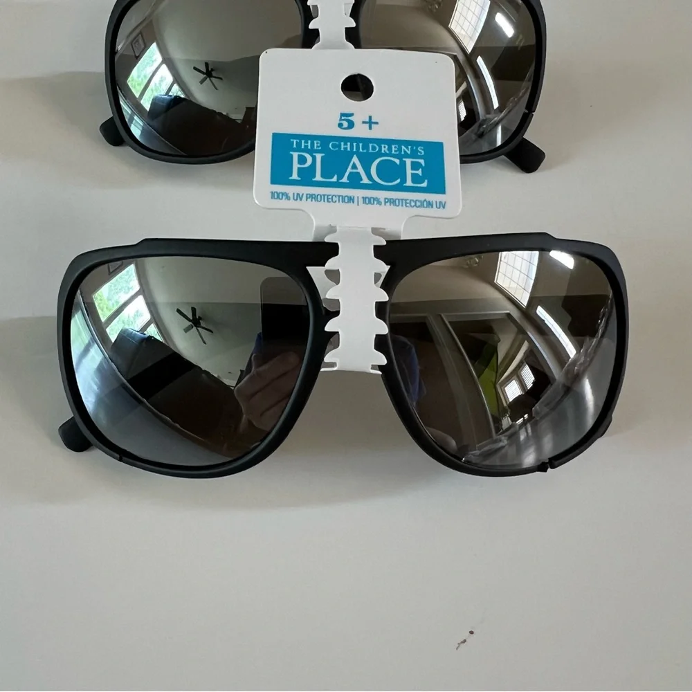 NWT New The Children’s Place Size 5+ Boys Black Lot of 2 Aviator Sunglasses